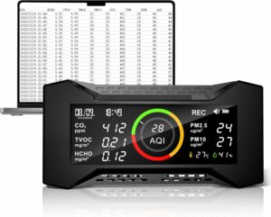 Simbow CF-20 7-in-1 Air Quality Monitor (PM2.5, CO2, VOC)
