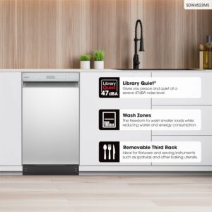 Sharp SDW4523MS 18-Inch Built-In Dishwasher 47 dB