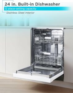 BLACK+DECKER BDW100MW 24-Inch Built-In Dishwasher with Stainless Steel Tub