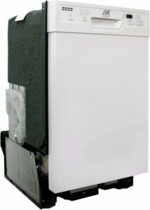 SPT SD-9254W 18-Inch Built-In Dishwasher with Stainless Steel Tub
