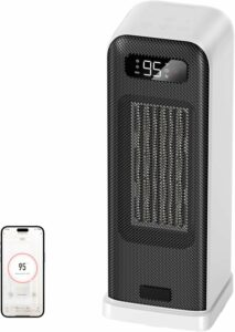 FLANUR Smart Space Heater 1500W with Wi-Fi, Thermostat, 12H Timer