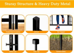 Getlay 48-Inch 26.6-Ft Garden Fence with Gate (12 Panels)