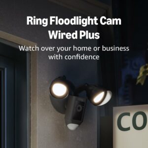 Ring Floodlight Cam Wired Plus 1080p Outdoor Security Camera