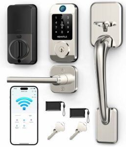 HEANTLE Smart Lock Keyless Entry Deadbolt with Wi-Fi and Fingerprint