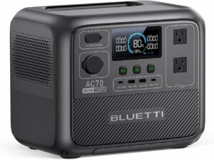 BLUETTI AC70 Portable Power Station 768Wh LiFePO4 (Solar Optional)