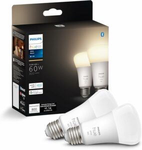 Philips Hue A19 60W LED Smart Bulb (2-Pack)