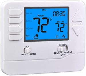 Suuwer 5-1-1 Day Programmable Thermostat 1 Heat/1 Cool