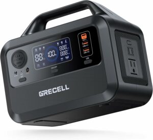 GRECELL Portable Power Station 230Wh 300W LiFePO4 Solar Generator
