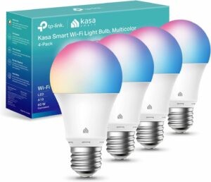 Kasa Smart KL125P4 A19 Color Changing LED Bulbs (4-Pack)