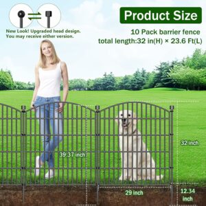 Bilibompa 32-Inch Decorative Garden Fence 10-Pack (23.6 ft)