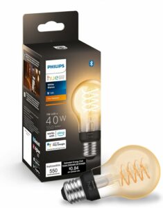 Philips Hue A19 Filament LED Bulb 7W E26 (1-Pack)