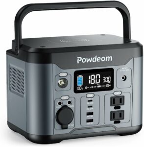 Powdeom 296Wh Portable Power Station 300W with AC Outlet