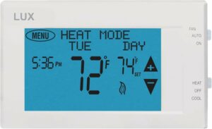 LUX TX9600TS Touchscreen Programmable Thermostat (2 Heat / 1 Cool)