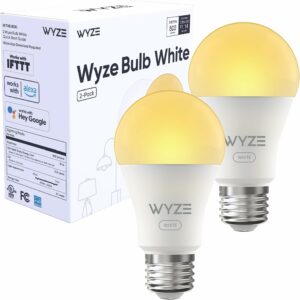 WYZE A19 Smart LED Bulb 800 Lumen Tunable White (2-Pack)