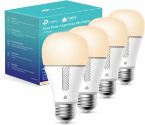 Kasa Smart KL110P4 A19 9W Dimmable LED Bulb (4-Pack)