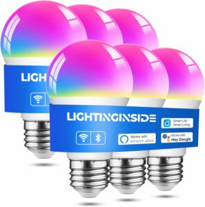 Lightinginside Smart LED Bulb A19 E26 RGBCW 800LM (6-Pack)