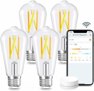 Linkind ST19 Smart LED Bulb 8W 800lm Dimmable (4-Pack)