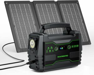MARBERO M155 155Wh Portable Power Station with 30W Solar Panel