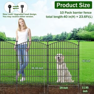 Bilibompa 10-Panel No Dig Garden Fence 40in x 23.6ft