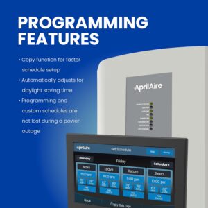 AprilAire 8920W Wi-Fi Programmable Color Touchscreen Thermostat with IAQ Control; Amazon Alexa and Google Assistant Compatible Wi-Fi Multi-Stage Univ. w/Tot. IAQ (Color Display) product image