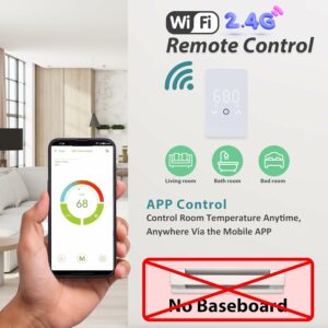 MAXKOSKO 1PC WiFi Smart Thermostat for Electric Floor Warming System with Touchscreen LED Display 120V/240V, Easy Connection & Energy Saving Home Programmable Thermostat White White 1 pc
