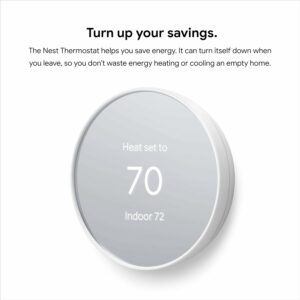 Google Nest Thermostat - Smart Thermostat for Home - Programmable Wifi Thermostat - Snow product image