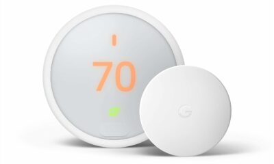 Google Nest Thermostat E - Smart Thermostat + Google Nest Temperature Sensor Bundle - White product image