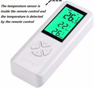 DIGITEN Wireless Thermostat Plug in Digital Temperature Controller Outlet Programmable Thermostat with Build-in Temperature Sensor Remote Control Greenhouse Thermostat Outlet Plug for Heater 1.Temperature is detected by the Remote.