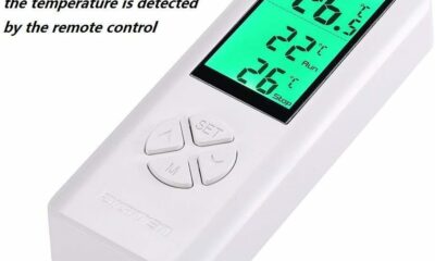 DIGITEN Wireless Thermostat Plug in Digital Temperature Controller Outlet Programmable Thermostat with Build-in Temperature Sensor Remote Control Greenhouse Thermostat Outlet Plug for Heater 1.Temperature is detected by the Remote. product image