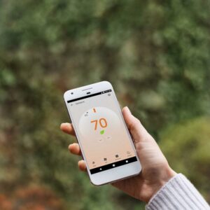 Nest Thermostat E Programmable Smart Thermostat for Home, App Controlled via Wifi, Programmable, Compatible with Alexa and Google Assistant, Frosted White Color (T4002ES) product image