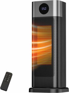 Sendowtek 1500W Oscillating Space Heater with Remote and Timer