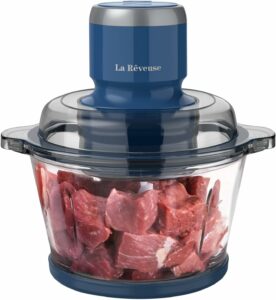 La Reveuse 300W Food Processor with 7-Cup Glass Bowl