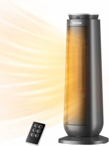 PELONIS PTH15A4BGB 1500W Ceramic Tower Space Heater with Remote product image