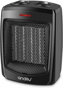 andily Ceramic Space Heater 1500W with Thermostat