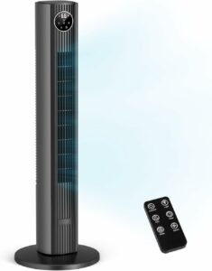 ZAFRO 37-Inch Bladeless Tower Fan with Remote and Timer