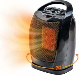 Comfort Zone 1500W Ceramic Space Heater with Oscillation
