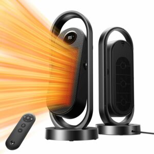 RANVOO PTC Ceramic Space Heater with Thermostat, Timer, and Oscillation