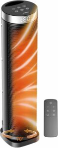 VOCRS 24-Inch Oscillating Tower Heater 1500W with Remote
