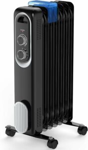 Sweetcrispy Oil Filled Radiator Heater 1500W with Adjustable Thermostat