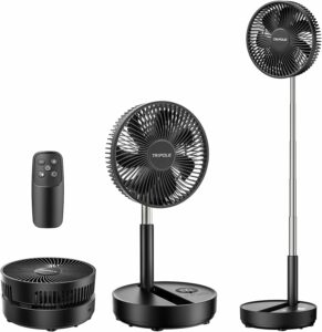 TriPole Portable Standing Fan with 8000mAh Battery