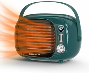 Coolfor Space Heater 800W/500W with Temperature Control