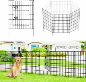 Thealyn 32-Inch Metal Garden Fence (10-Panel, 23-Foot)