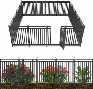 Petorldog 40-Inch x 36-Foot Decorative Fence (14 Panels + 2 Gates)