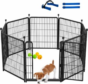 Okaygardn 48-Inch Tall Garden Fence with Gate (8-Panel)