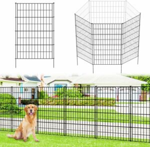 Thealyn 40-Inch Metal Garden Fence (5-Panel, 11.6-ft)