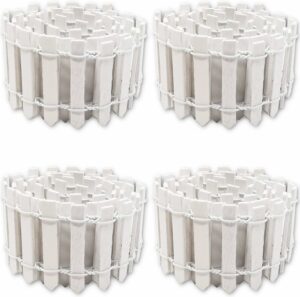 ROYHOO 35-Inch Wood Picket Fence (4-Pack)