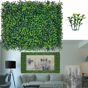 ODTORY 16x12-Inch Artificial Grass Panels (6-Pack) for Privacy Fence