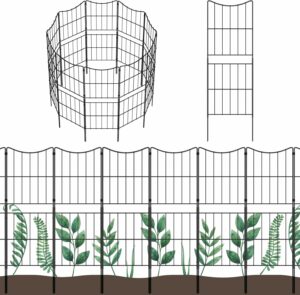 OUSHENG 37.5in x 10ft Decorative Garden Fence (10-Pack)