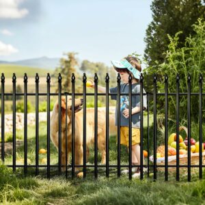 Thealyn 36x28-Inch Metal Garden Fence (5-Panel)
