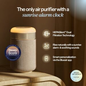 BLUEAIR Mini Restful HEPASilent Air Purifier with Wake Up Light